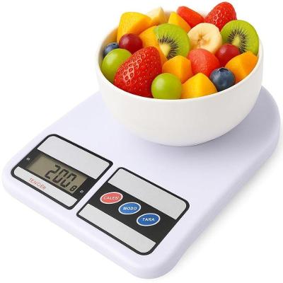 Balança De Cozinha Digital Para Alimentos Portátil Base Antiderrapante Visor Alta Definição Pesagem De 1g Até 10kg Fit P