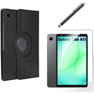 Capa Case Giratoria Para Tablet Samsung Galaxy Tab A11 8.7 Pol + Película De Vidro Temperado 9h + Caneta Touch