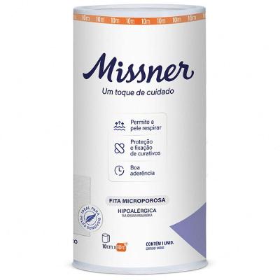 Fita Microporosa Missner - Branca - 10cm X 10m