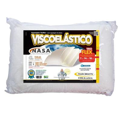 Travesseiro Trioflex Viscoelástico Nasa Marcbrayn - 7cm / 14cm / 18cm