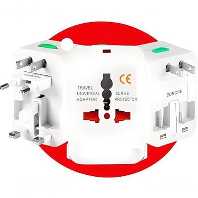 Adaptador De Tomada Universal Para Viagem Padrão Internacional Europa Uk Asia Eua Jp Au Eu Europeu 3 Pinos Mais De 150 P