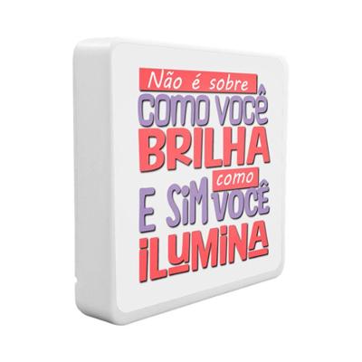 Luminária Box Slim Como Você Brilha Usb
