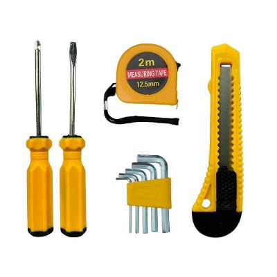 Kit De Ferramentas 9 Peças Com Estilete Trena Chaves