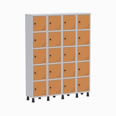 Roupeiro Aço Linha Light 20 Portas - Gr304-20 Cinza-laranja Picasso