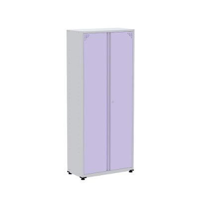 Armário De Aço Alto Para Escritório Linha Aço 1927x800x400 - Ap409 Cinza-lilas