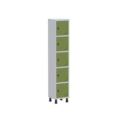 Roupeiro Aço Linha Light 5 Portas - Gr301-5 Cinza-verde Miró