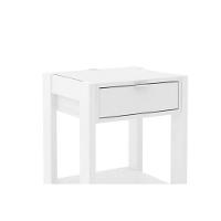 Mesa Cabeceira Infantil AZ1016 c/ 1 Gaveta Branco - Tecno Mobili