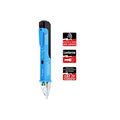Detector de Tensão Ezalert Max com Faixa AC 50~1000V e Indicador de Presença de Fase Minipa