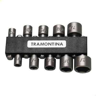 Jogo De Ponteiras Tramontina Tipo Soquete 10 Peças 43615110
