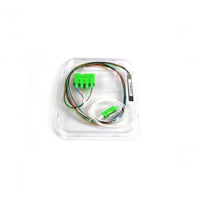 Cabo Óptico Splitter Opf-plc1x4-sc-apc Plc 1x4 1M para Divisão de Sinal em Rede Evus