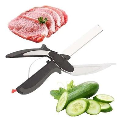 Tesoura Faca 2 Em 1 Multiuso - Corta Legumes, Frutas E Verduras Com Facilidade E Precisão |tesoura Faca Multiuso