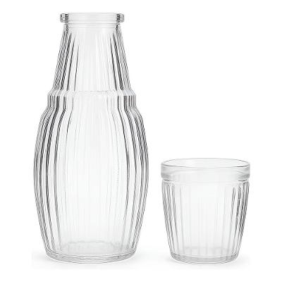 Jarra Moringa Com Copo Vidro água Suco 1 Litro Utilidade - Elegância E Praticidade Para Servir Bebidas Com Estilo