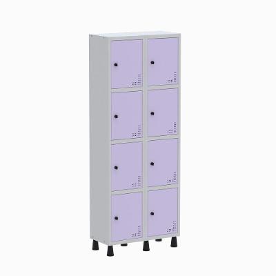 Roupeiro Aço Linha Light 8 Portas - Gr302-8 Cinza-lilas