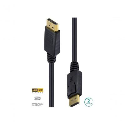 Cabo Displayport DP13-2 1.3V Ultra HD 60HZ 2 METROS com Suporte 4K Preto Vinik