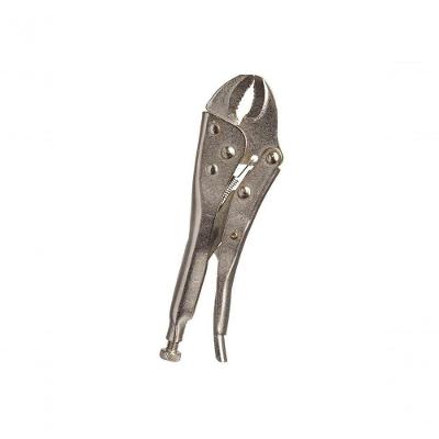 Alicate de Pressão Mordente Curvo 10 com Comprimento Total 25 cm em Aço Carbono Prata Western