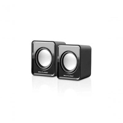 Caixa de Som 2.0 CX100 SP144 3W RMS com Conectividade USB e P2 com Fio para PC e Notebook Preto
