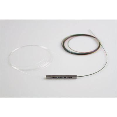 Cabo Óptico Splitter OPF-PLC1X4-NC250 Divisor de Fibra Óptica PLC 1X4 com Baixa Perda Preto Evus