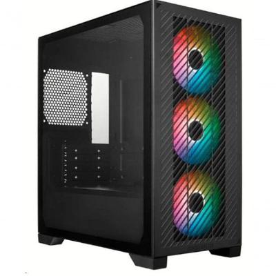Gabinete para Computador Elite 301 Mid Tower ATX com 3 Fans ARGB Preto