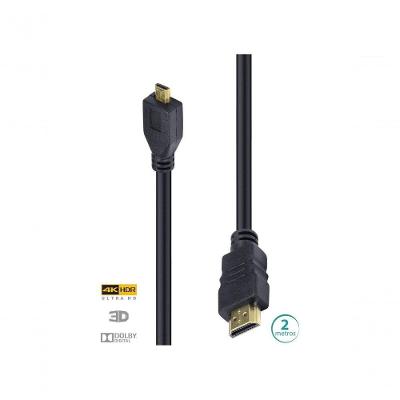 Cabo HDMI 2.0 para Micro HDMI H20MC-2 4K ULTRA HD com HDR 2M Preto Vinik
