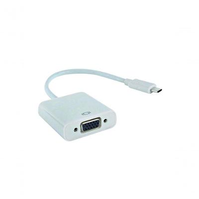 Cabo Adaptador Usb C Macho Vga Fêmea 1m para Monitores e Projetores Preto NWT