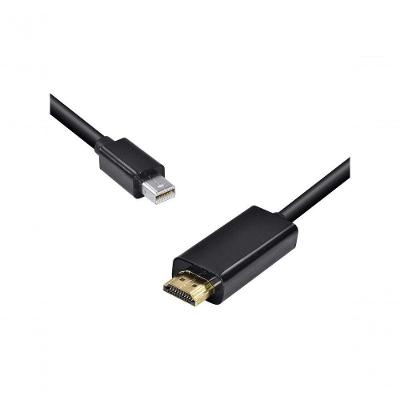Cabo Mini Displayport para HDMI HMDP-2 2M 1080P com Suporte 3D e Ethernet Preto Vinik