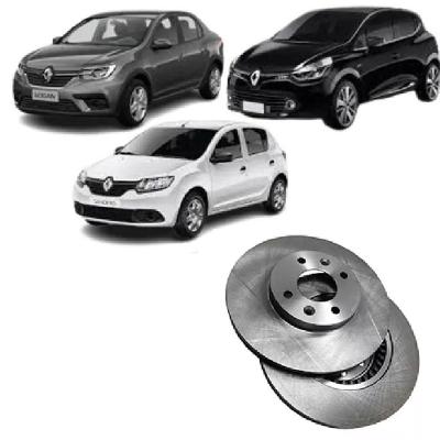 Disco de Freio Dianteiro Ventilado D653A para Logan Clio Sandero Symbol e Amarok Passat Tiguan MDS