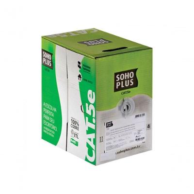 Cabo de Rede LAN U-UTP Cat.5e 24 AWG 4 Pares CMX 305M 100% Cobre Branco Furukawa