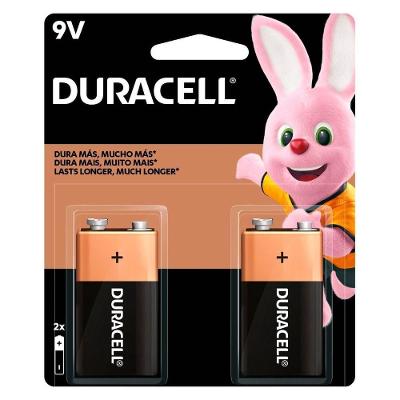 Bateria Alcalina Duracell 9V Mn1604 com 2 Unidades de Alta Performance para Uso Geral