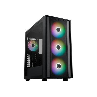 Gabinete para PC Masterbox600 Black Mid Tower ATX com 4 Fans Preto