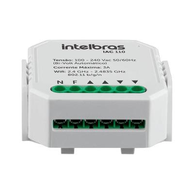 Acionador de Cortinas Smart IAC 110 4661111 com Wi-Fi e Comando de Voz Branco Intelbras