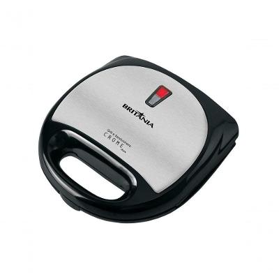 Sanduicheira e Grill Crome Inox com Chapas Antiaderentes 750W Preto 110V