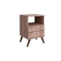 Mesa Cabeceira Casal RT3103 c/ 2 Gavetas Rustico - Movelbento - 1