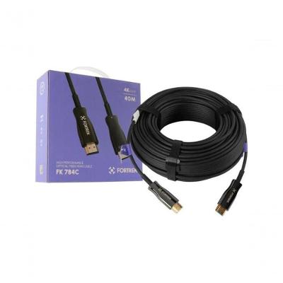 Cabo HDMI FK784C 4K 40M com Transmissão a Longas Distâncias sem Perda Preto Fortrek