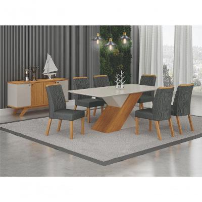 Sala De Jantar 6 Cadeiras Maciça 1,80x90 Ilhéus Arbo Design