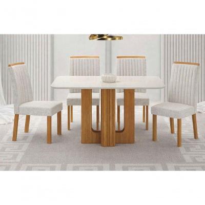 Conjunto Jantar 4 Cadeiras 1,20x80 Izabelle - Arbo Design