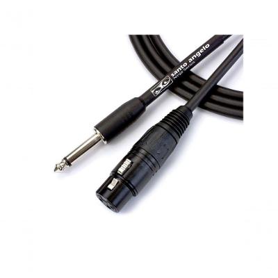 Cabo de Microfone Ninja HG 6,10M 2 X 0,20MM2 Alta Impedância P10 para XLR Fêmea Preto Santo Angelo