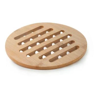Descanso de Panela Redondo 19,5 X 19,5 em Bambu 100% Natural para Proteção de Superfícies Mimo Style