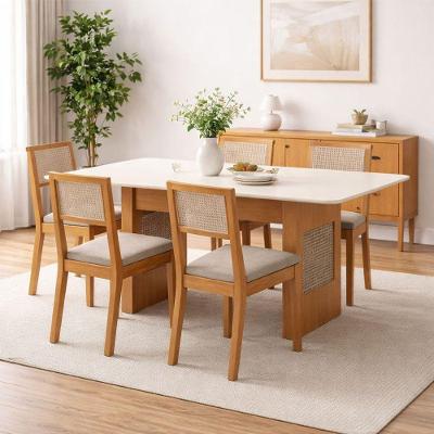 Conjunto Jantar 6 Cadeiras Telinha Nápoli 160x80 Arbo Design