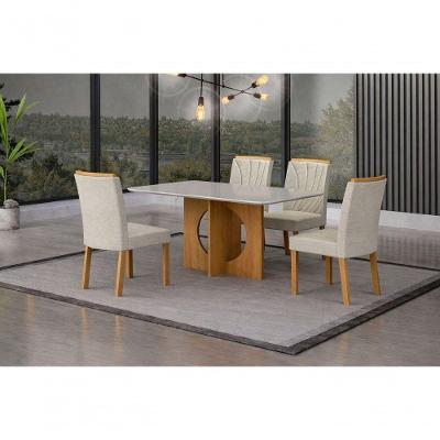 Sala De Jantar 4 Cadeiras 100%mdf 1,20x80 Sophia Arbo Design