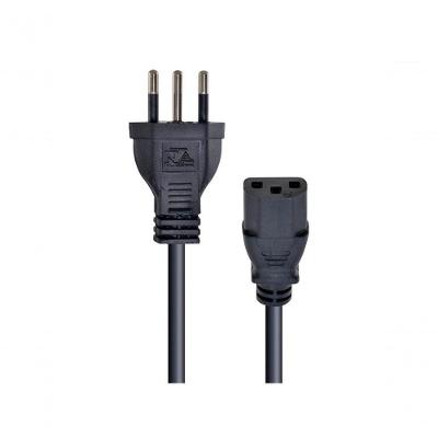 Cabo de Força Tripolar para Fonte 0 e 5m 3x0 e 50 mm Kit 10 Unidades Preto Vinik