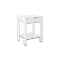 Mesa Cabeceira Casal AZ1016 c/ 1 Gaveta Branco - Tecno Mobili - 1