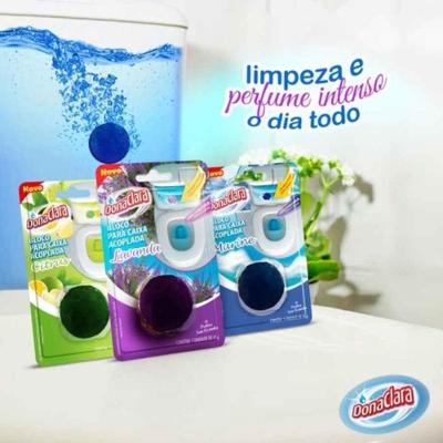 Bloco Sanitário para Caixa Acoplada D. Clara Marine com Limpeza, Perfume e Água Colorida