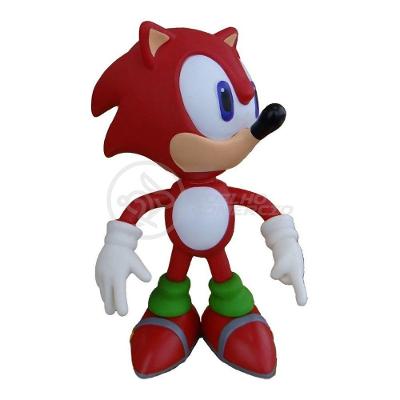Boneco Action Figure Sonic Red Vermelho Articulado Super Size 23CM em PVC Sonic World