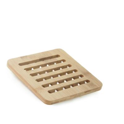 Descanso de Panela Ecokitchen 15x15 cm em Bambu 100% Ecológico Antibacteriano para Cozinha