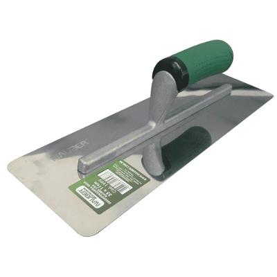 Desempenadeira Inox Lisa 35x11CM com Lâmina em Aço Inox Premium e Cabo Emborrachado Inox Nauber