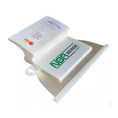 Desempenadeira Tipo Avião Berox 25cm Nauber NBR com Lâminas Flexíveis de Aço Inox Ergonômica Branca
