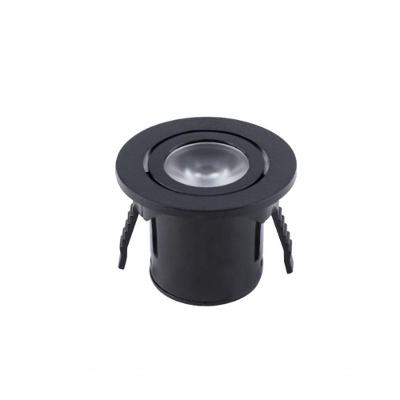 Mini Spot LED de Embutir Auriga SP-750 3W 3000K Design Clássico Preto Astraled