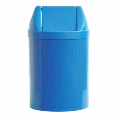 Cesto com Tampa CS24AZ 14L Plástico Azul para Cozinha Banheiro Escritório Bralimpia