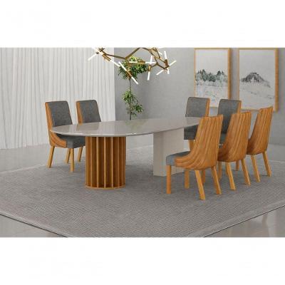 Conjunto Jantar 8 Cadeiras Maciça 2x1 Pilar Vdo- Arbo Design