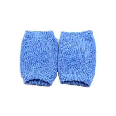 Joelheira Para Bebe Antiderrapante Macia Engatinhar Protetor Joelho Azul